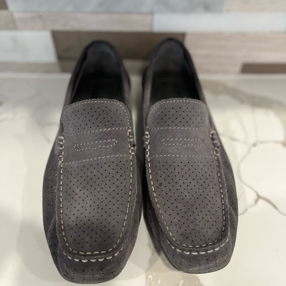 Geox grey moccasin size 45 (Europe) or 12 (usa)worn leas then 15 times.